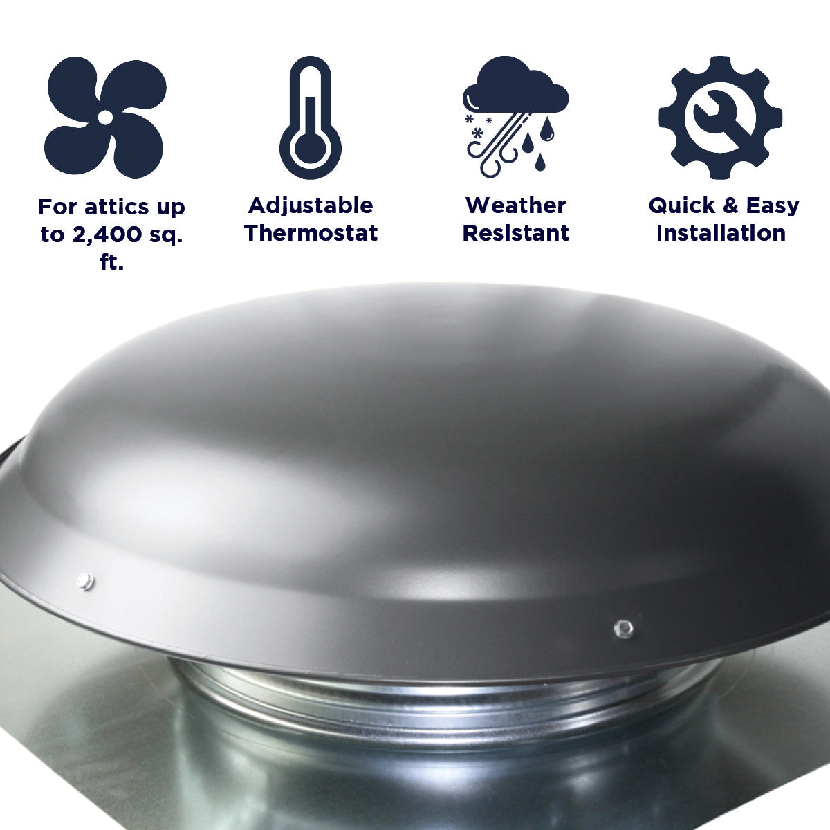4000 Series 1,600 CFM Roof Mount Power Attic Ventilators