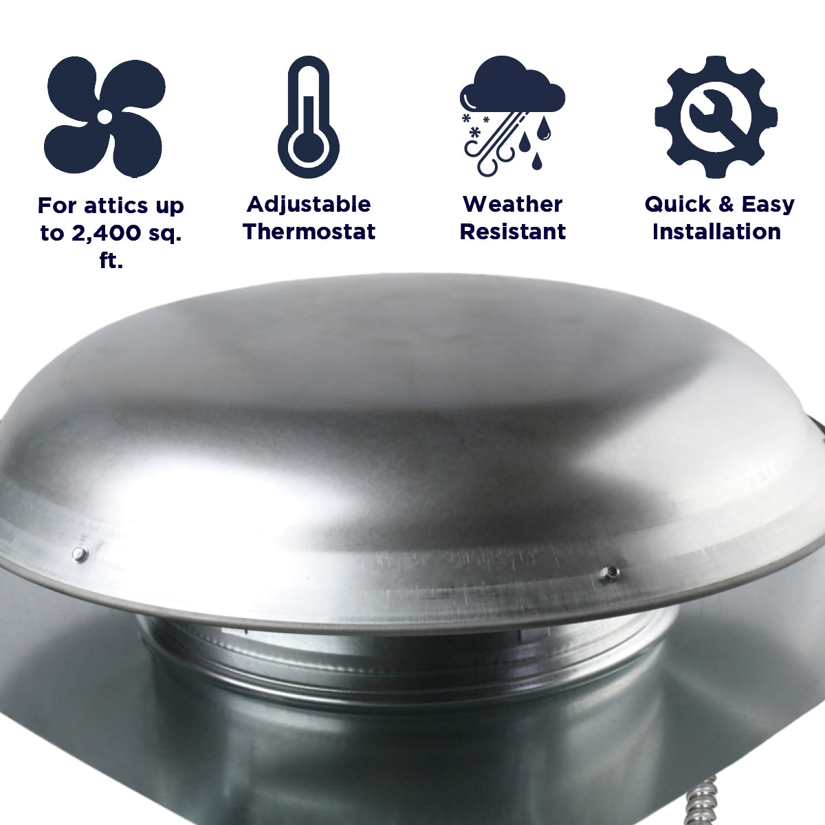 4000 Series 1,600 CFM Roof Mount Power Attic Ventilators