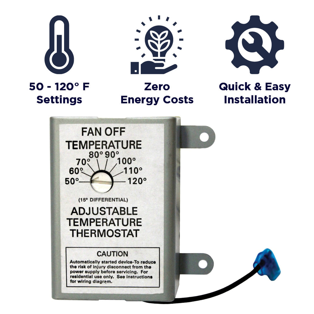 DC Thermostat for Solar Powered Attic Ventilators